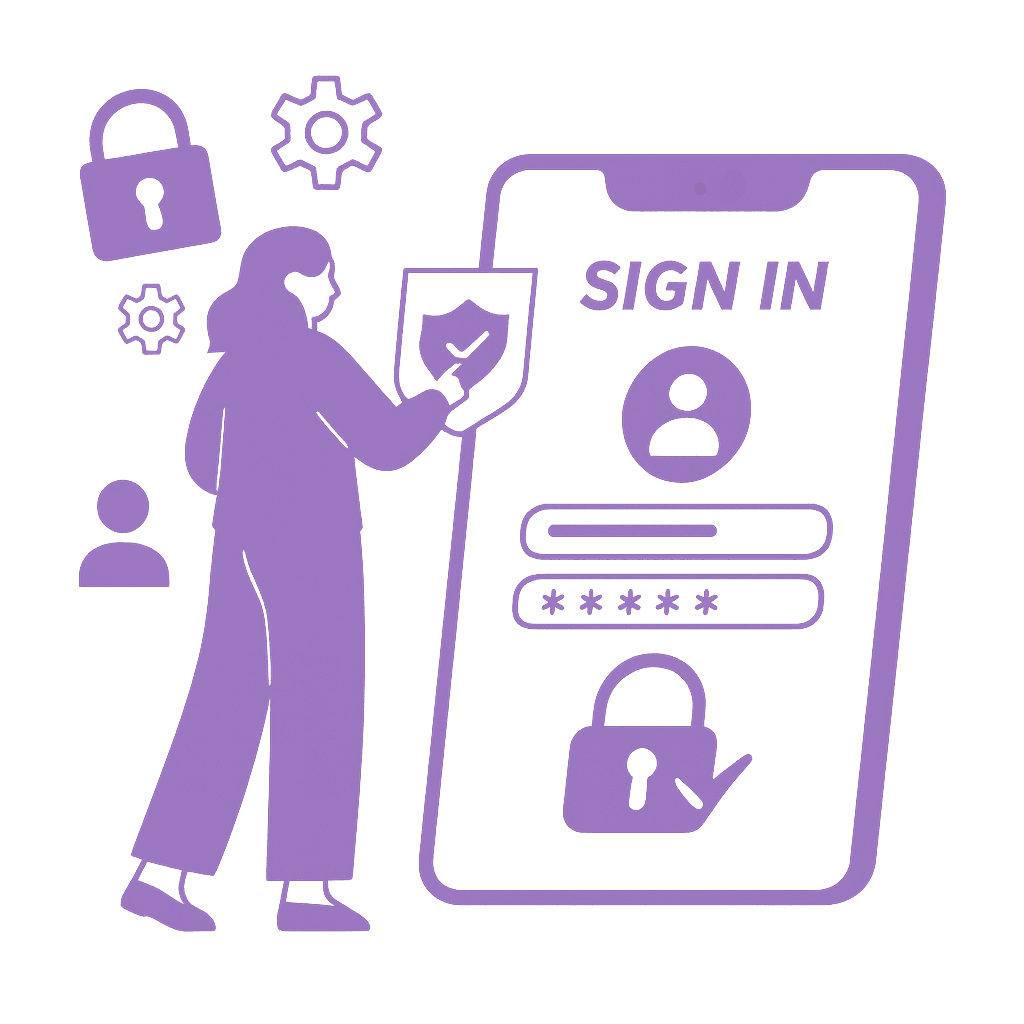 Sign in illustration