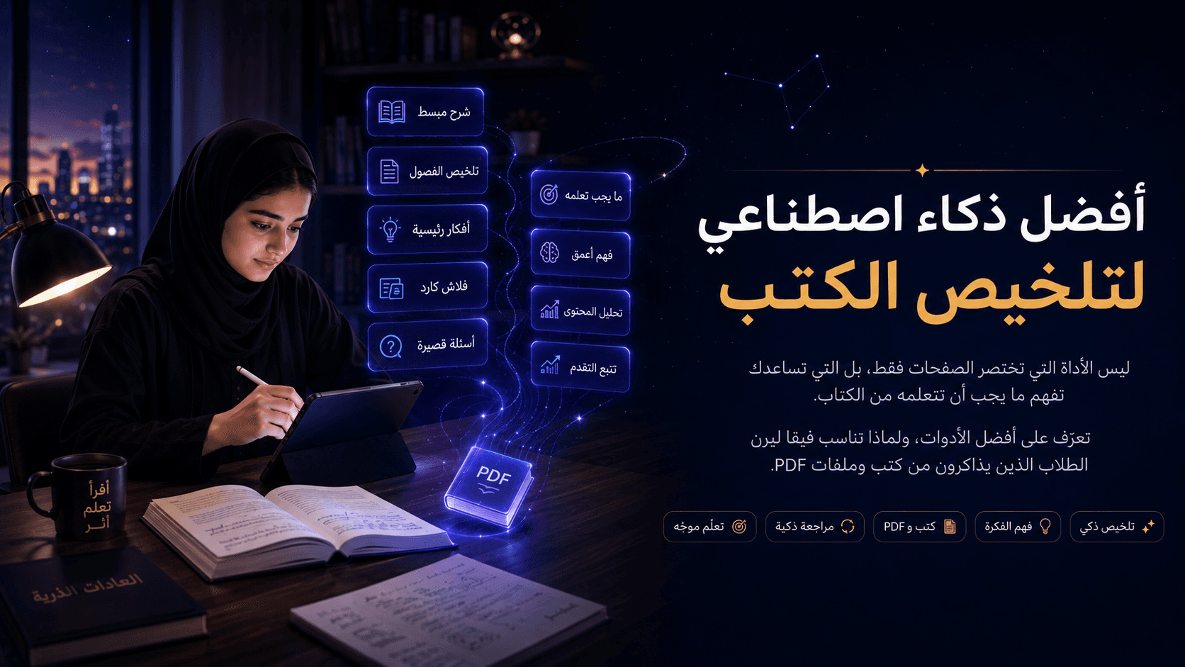 أفضل ذكاء اصطناعي لتلخيص الكتب: أدوات تساعدك تفهم وتراجع