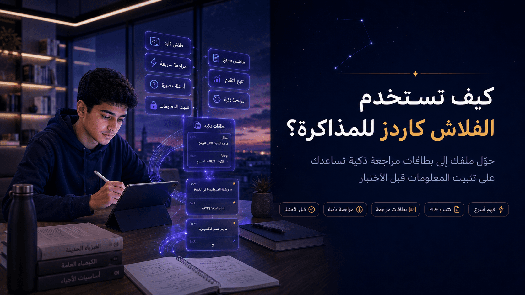 كيف تساعد الفلاش كاردز الطلاب على المذاكرة بذكاء وتثبيت المعلومات؟