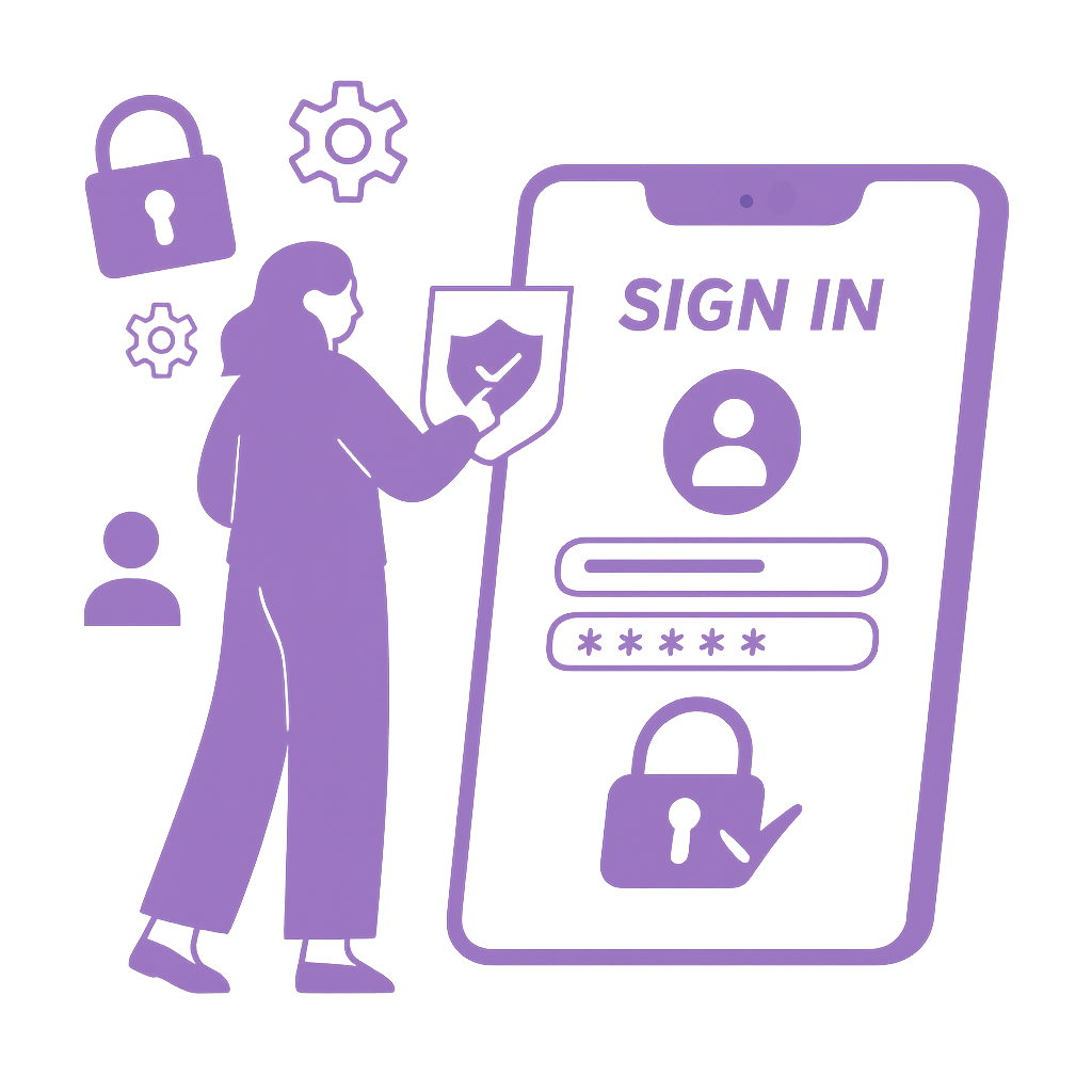 Sign in illustration